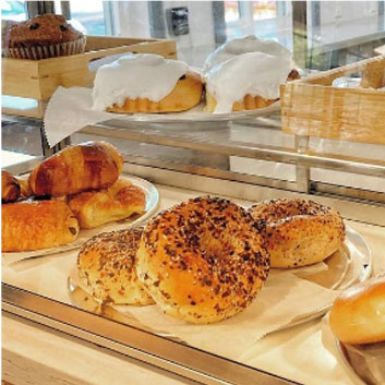 bagels and pastries made fresh daily