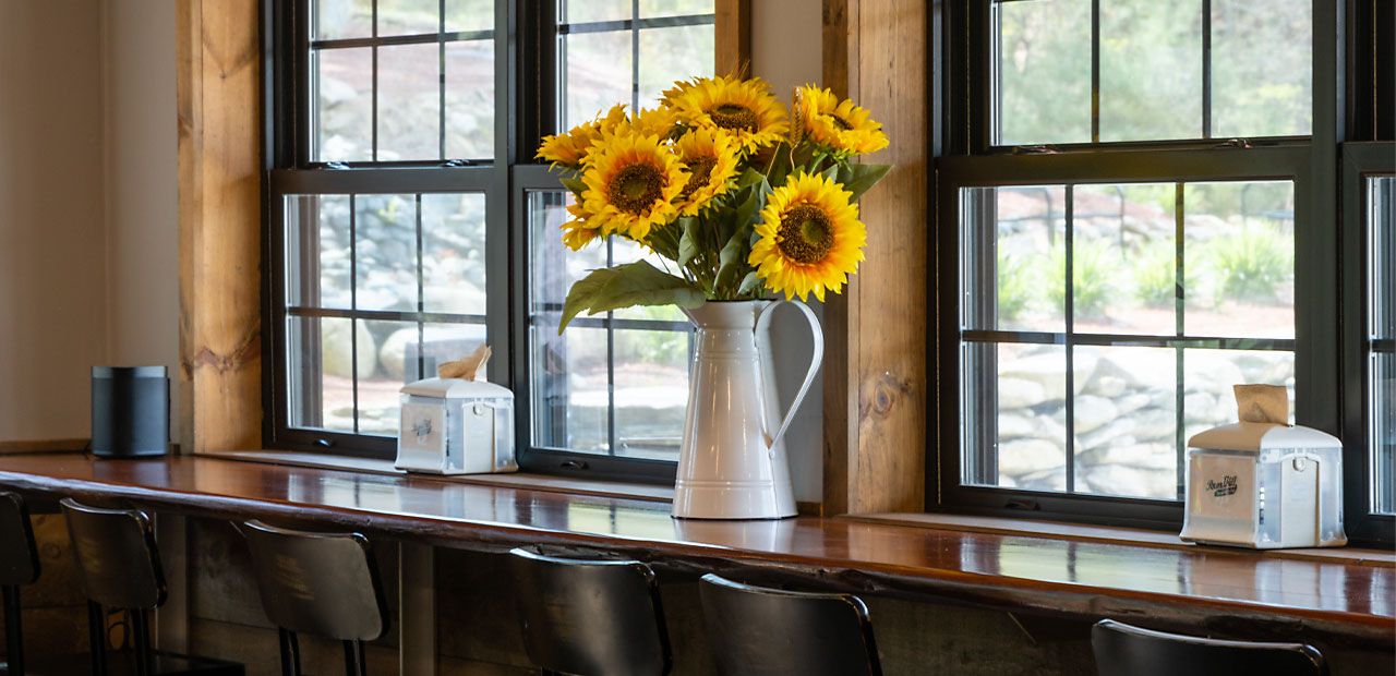 Our creamery cafe is always decorated for the season