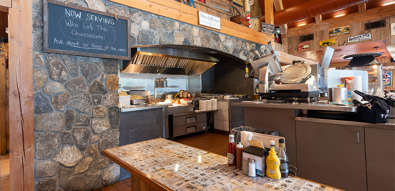 Cooking and prep area inside Beef Barn