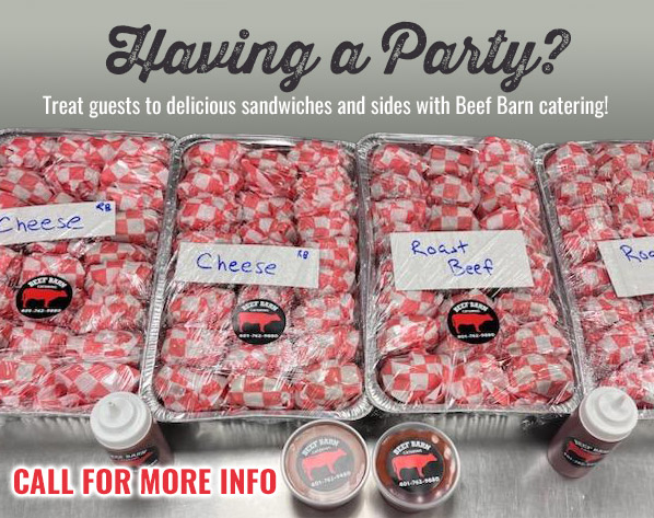 Catering available from the Beef Barn